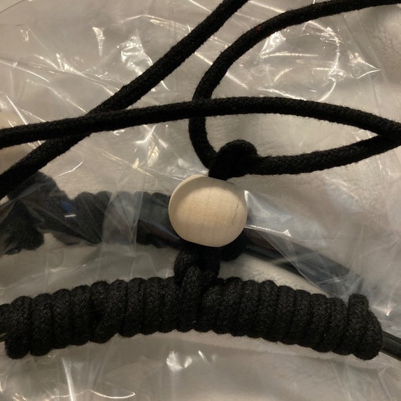 Boho Macrame Plant Hanger with Wood Base - pair - NEW - Picture 4 of 4